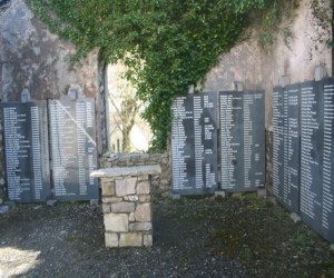 Memorial Plaques in old grave Aclare